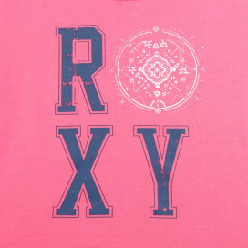 Damska koszulka z nadrukiem Roxy Good Looking - koralowa