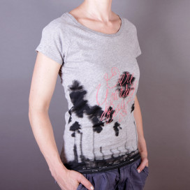 Damska koszulka z nadrukiem Roxy Good Looking Heather Grey - szara