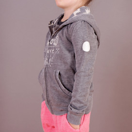 Rozpinana bluza z kapturem dla młodzieży Roxy - kolor szary